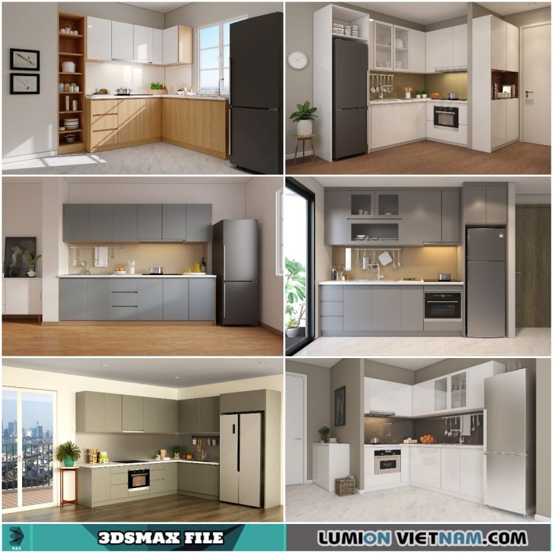 KITCHEN CABINETS [3DSMAX MODEL- FREE DOWNLOAD] - 3D Models