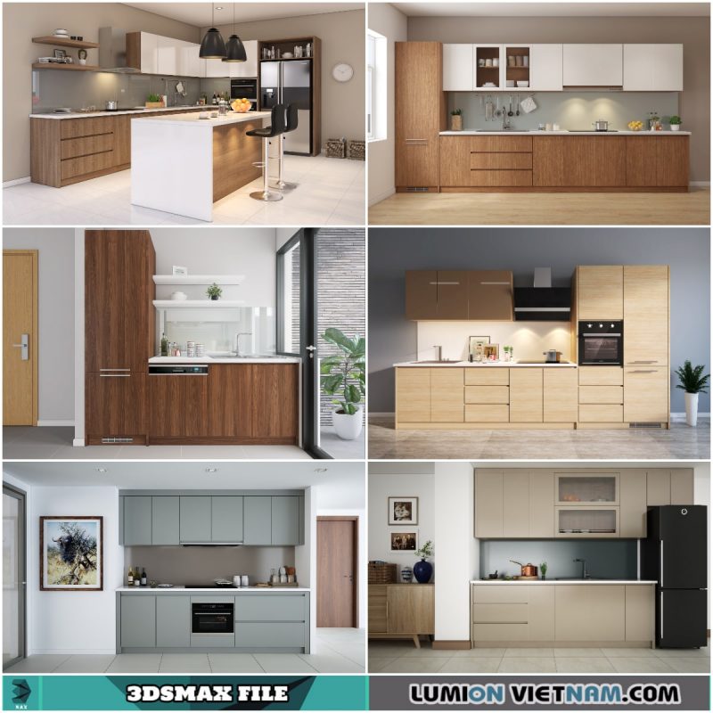 KITCHEN CABINETS [3DSMAX MODEL- FREE DOWNLOAD] - 3D Models