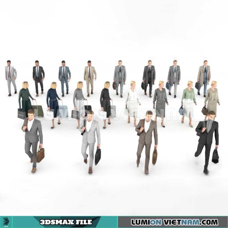 230609. 3D Office People 3Dsmax Models - 3D Models